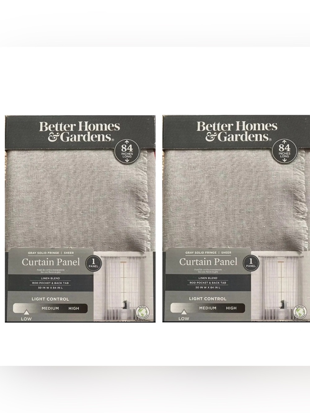 Better Homes And Gardens Gray Curtain Panel Pair set